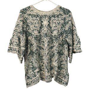 Solitaire Shirt Womens Size‎ XL Colorful Embroidered Peasant Cottagecore Hippie